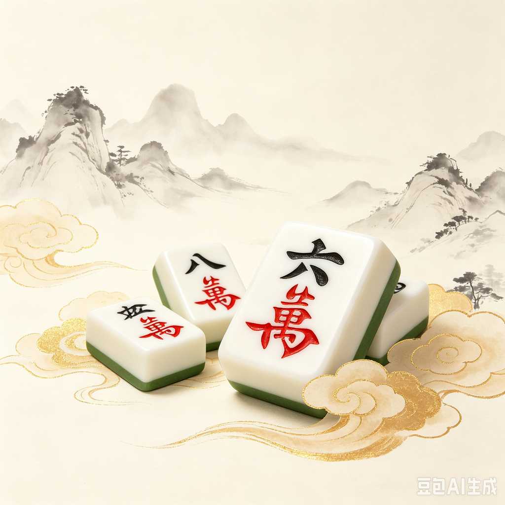 cute mini mahjong tiles set